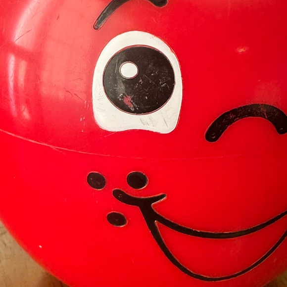 Vintage 1972 Fisher-Price Red Happy Apple Toy - Picture 2 of 7
